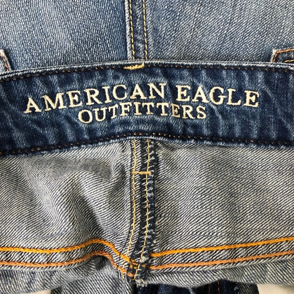 American Eagle Rollover Distressed Denim Shorts
